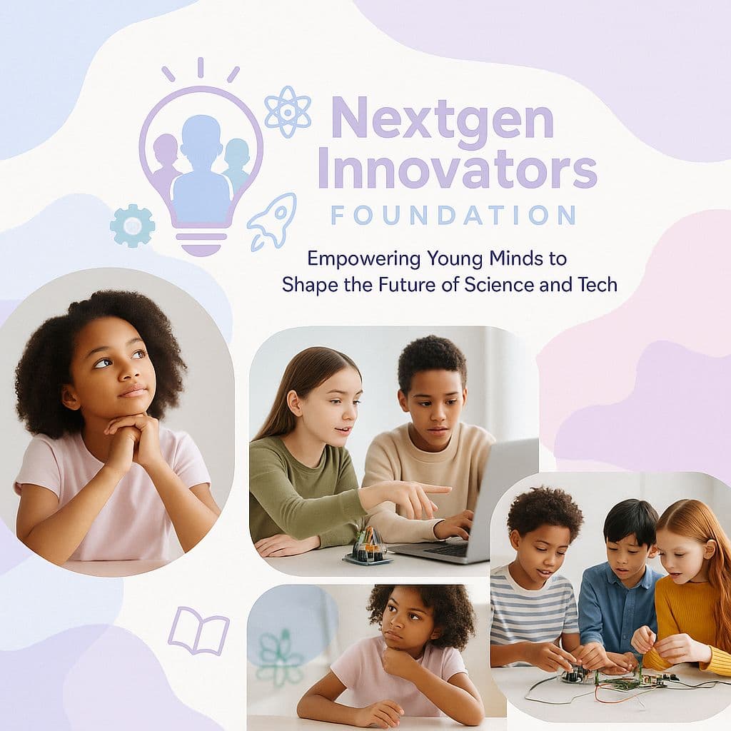 Child learning with technology and educational doodles